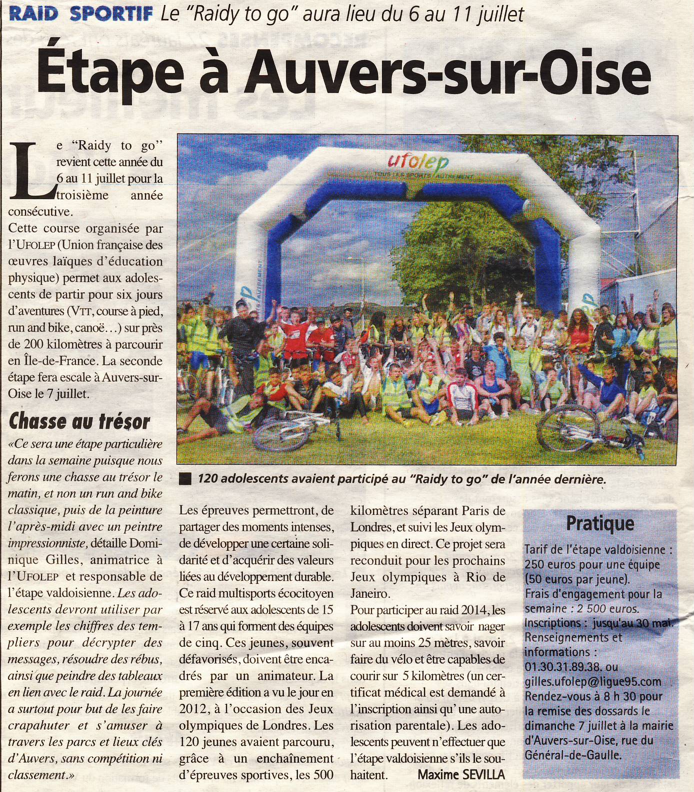 Gazette du Val d'Oise - Raidy To Go 2014